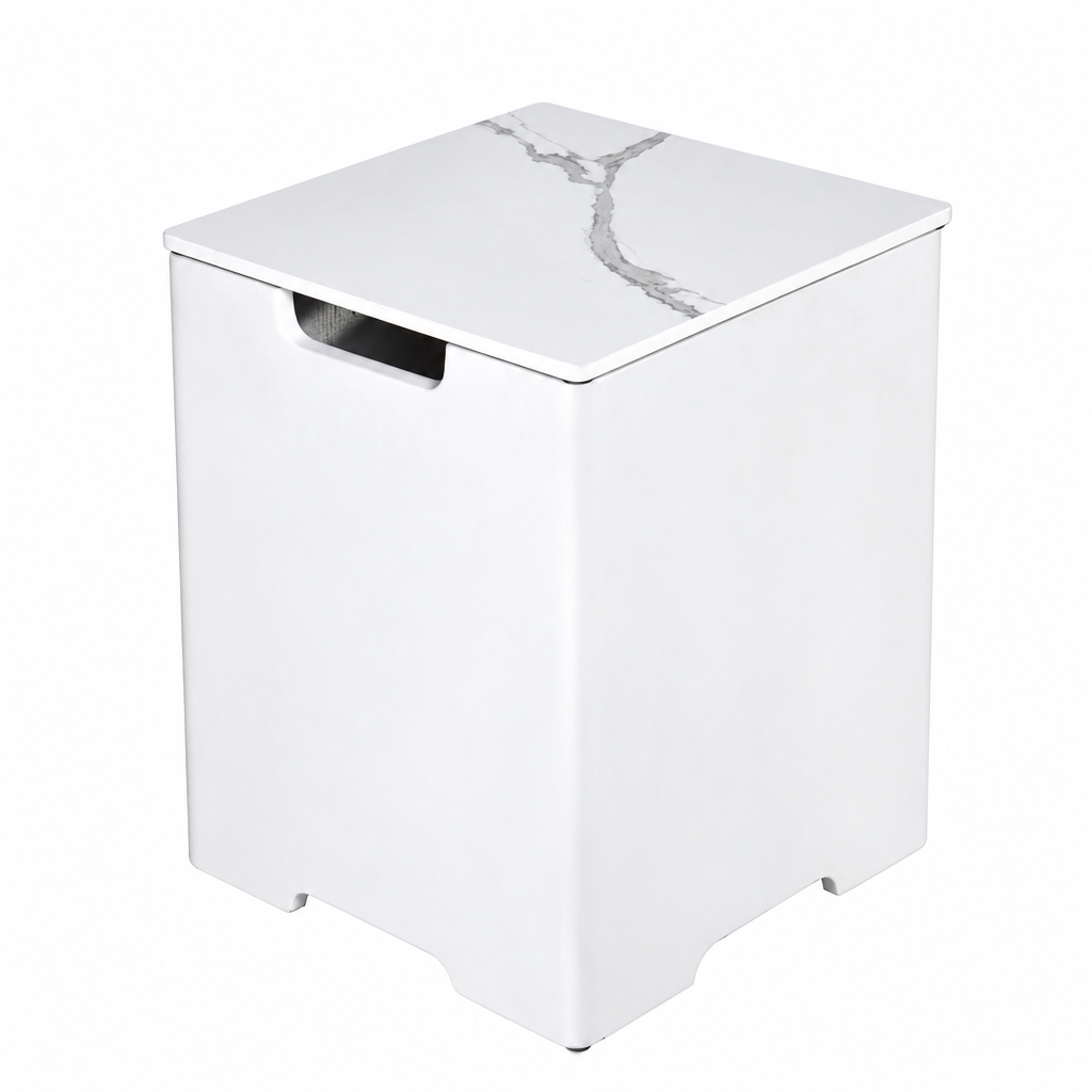 Upscaled porcelain-white tank cover